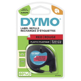DYMO feliratozószalag LetraTag, 12mm, mars-piros/fekete, polieszter, S0721680