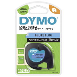 DYMO feliratozószalag LetraTag, 12mm, ultra-kék/fekete, polieszter, S0721700
