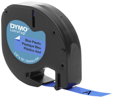 DYMO feliratozószalag LetraTag, 12mm, ultra-kék/fekete, polieszter, S0721700 2. kép