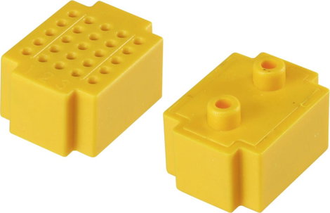 Dugaszolható próba panel 25 pól., 15 x 20 mm, sárga, Tru Components