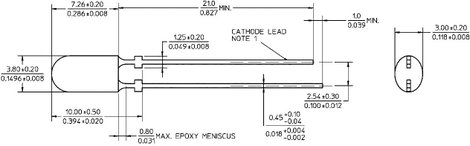 LED ovális 50X100 GRAD 4mm piros 2. kép