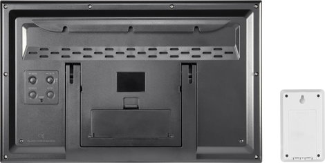 Rádiójel vezérelt falióra 370 x 230 x 30 mm ezüst, Eurochron EFWU Jumbo 102 2. kép