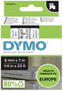 DYMO feliratozószalag D1, 6mm, átlátszó/fekete, S0720770 bélyegkép