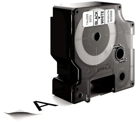 DYMO feliratozószalag D1, 24mm, fehér/fekete, S0720930 2. kép