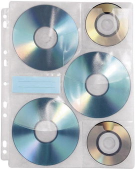 Lefűzhető CD tartó tok 10db CD, DVD számára Hama 49835