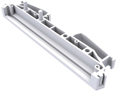 Paneltartó végdarab Bővíthető, Talppal (H x Sz) 11.50 mm x 107 mm Axxatronic CIME/E/SEF1000 1 db
