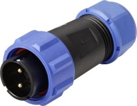 IP68-as csatlakozó, kerek 2 pól. 30 A Weipu SP2110 / P 2 I