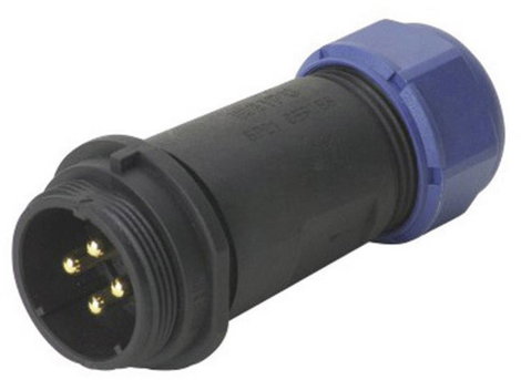 IP68-as csatlakozó, kerek 3 pól. 30 A Weipu SP2111 / P 3 I 2. kép