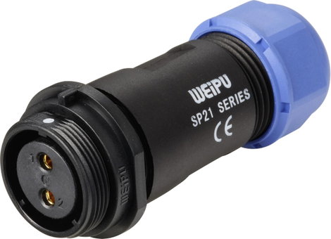 IP68-as csatlakozó, kerek 2 pól. 30 A Weipu SP2111 / S 2 I
