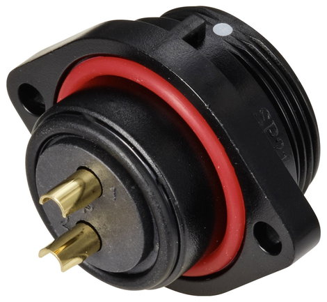IP68-as csatlakozó, kerek 2 pól. 30 A Weipu SP2113 / S 2 3. kép