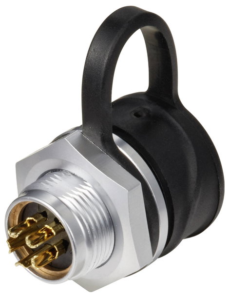 Kerek dugaszolós csatlakozó, Push-Pull IP67 5 pól. aljzat 5 A SF1212/S5 Weipu 1 St. 3. kép