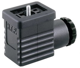 Szelepcsatlakozó, 2 + PE pólusú, fekete, HTP M1NS2000