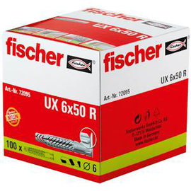 Fali tipli, dübel Fischer UX 6 x 50 R 50 mm 6 mm 72095 100 db