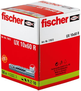 Fali tipli, dübel Fischer UX 10 x 60 R 60 mm 10 mm 77872 50 db