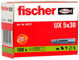 Fali tipli, dübel Fischer UX 5 x 30 30 mm 5 mm 94721 100 db
