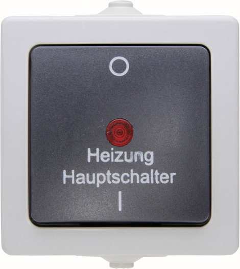 Kültéri fűtés vészkapcsoló 230V/10A IP 44 védett, szürke, Kopp 565356002