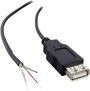 USB kábel, szerelhető, forrasztható kábelvéggel USB A csatlakozóval 1.8 m fekete BKL Electronic 1008 bélyegkép