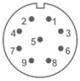 IP68-as csatlakozó, kerek 9 pól. 5 A Weipu SP2112 / S 9 5. bélyegkép