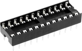 IC foglalat RM 7.62 mm 28 pól., Econ Connect ICFG28/7