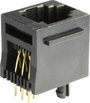RJ 12 CAT 3 beépíthető moduláris aljzat, függőleges MEB6/6PST Fekete econ connect MEB6/6PST bélyegkép