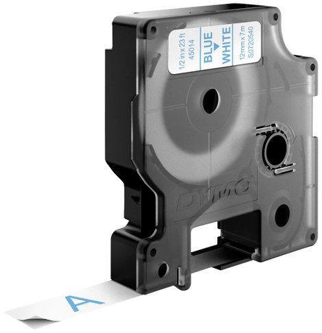 DYMO feliratozószalag D1, 12mm, fehér/kék, S0720540 2. kép