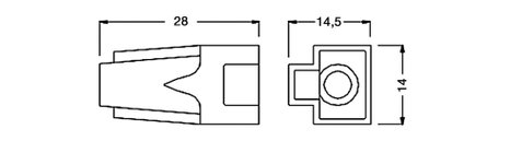 RJ45 8P8C csatlakozó törésgátló, fekete, econ connect KSM8SW 2. kép