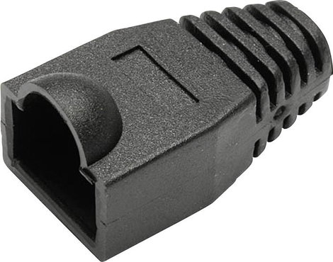 RJ45 csatlakozó törésgátló, fekete, econ connect SB8SW