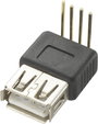 USB aljzat, nyákba forrasztható, 90°, Tru Components bélyegkép