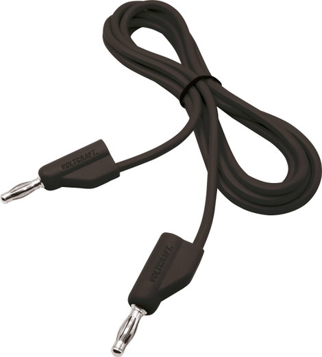 Mérővezeték, 4 mm-es dugó - 4 mm-es dugó, 1,5 m, fekete, VOLTCRAFT MSB-300 3. kép