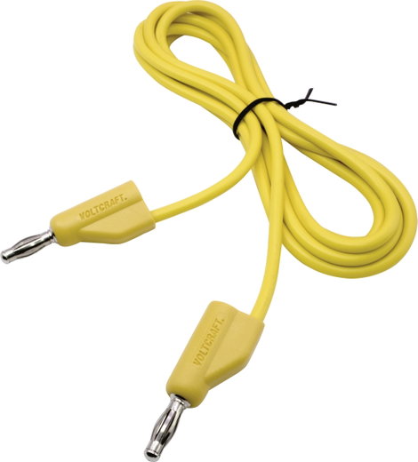 Mérővezeték, 4 mm-es dugó - 4 mm-es dugó, 1,5 m, sárga, VOLTCRAFT MSB-300 3. kép