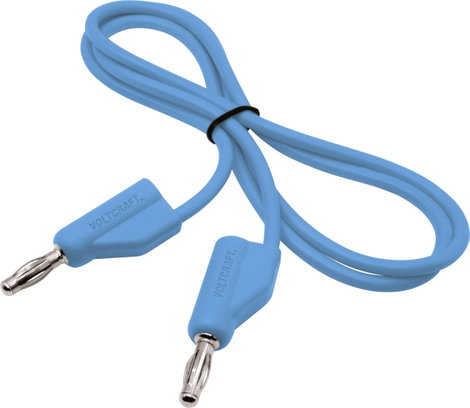 Mérővezeték, 4 mm-es dugó - 4 mm-es dugó, 0,5 m, kék, VOLTCRAFT MSB-300 3. kép