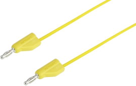 Mérővezeték, 4 mm-es dugó - 4 mm-es dugó, 0,5 m, sárga, VOLTCRAFT MSB-300