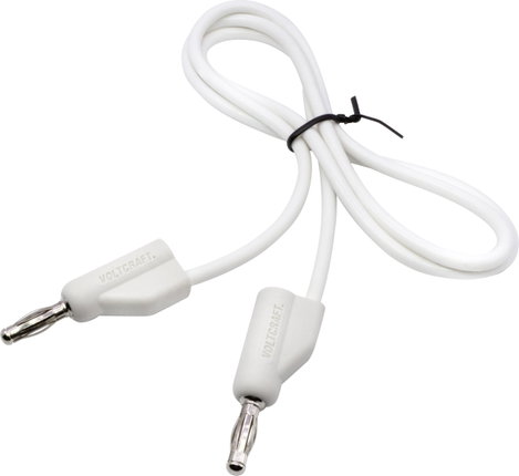Mérővezeték, 4 mm-es dugó - 4 mm-es dugó, 0,5 m, fehér, VOLTCRAFT MSB-300 3. kép