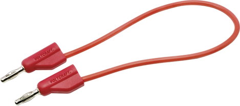 Mérővezeték, 4 mm-es dugó - 4 mm-es dugó, 0,25 m, piros, VOLTCRAFT MSB-300 3. kép