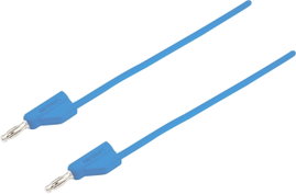 Mérővezeték, 4 mm-es dugó - 4 mm-es dugó, 0,25 m, kék, VOLTCRAFT MSB-300