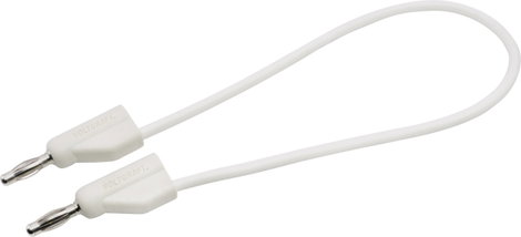 Mérővezeték, 4 mm-es dugó - 4 mm-es dugó, 0,25 m, fehér, VOLTCRAFT MSB-300 3. kép
