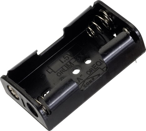 Elemtartó ceruzaelemhez 2x AA, nyákba forrasztható, TRU COMPONENTS BH-321-1P
