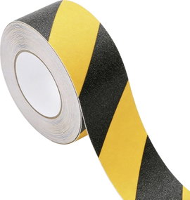 Csúszásgátló szalag, fekete-sárga, 5 m x 50 mm, 1 tekercs, Conrad Components Sugo