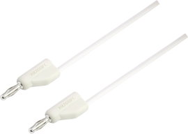 Mérővezeték, 4 mm-es dugó - 4 mm-es dugó, 5 m, fehér, VOLTCRAFT MSB-300