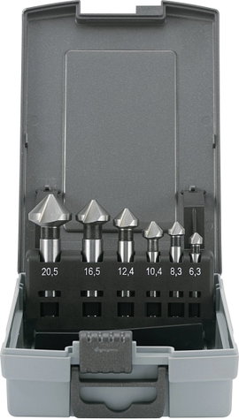 HSS kúpos süllyesztő készlet, 90°, 6 részes, Toolcraft 1614138