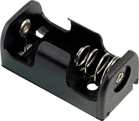 Elemtartó 1/2 AA típusú elemhez, nyákba forrasztható, TRU COMPONENTS BH-1/2AA-2P