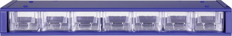7 részes fiókos alkatrésztároló szekrény, 420 x 150 x 50 mm