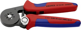Önbeálló krimpelőfogó érvéghüvelyekhez Knipex 975304