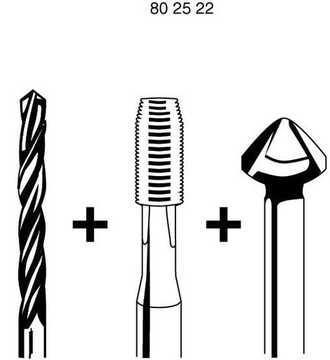 Menetvágó bit, spirálfúró bit HSS M6 Exact 05904 2. kép