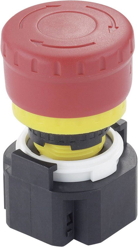 IDEC vészkikapcsoló gomb, Ø16 mm, 250V, 3A, 3 nyitó, 1 záró, XA1E-BV313R