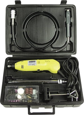 Mini fúrógép, gravírozó és csiszológép 80 részes készlet 130 W 1.0/1.6/2.35/3.2 mm Brüder Mannesmann