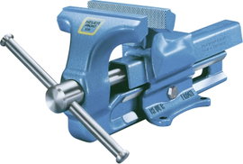Nagyméretű ipari párhuzamos satu 160 mm széles védőpofával, HEUER 100160