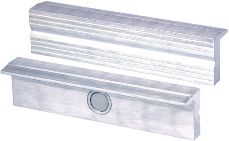 Mágneses rögzítésű, 140 mm széles alumínium védőpofa satuhoz 2. kép