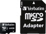 mikro SDXC kártya 64 GB Verbatim MICRO SDXC 64GB CL 10 ADAP Class 10 SD adapterrel bélyegkép