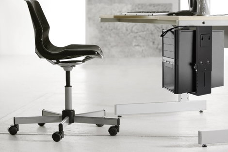 Asztallap alá szerelhető számítógép tartó, 485 x 147 x 365 mm, fekete, Speaka Professional SP-635355 3. kép